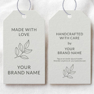 Sage Green Small Business Branding Hang Tags