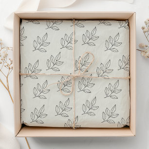 Sage Green Small Business Minimalist Botanical Tissue Paper