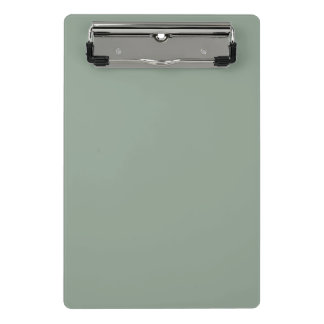 Sage Green Soft Pastel Solid Colour Mini Clipboard