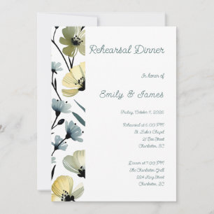Sage Green & Soft Yellow Botanical Wedding Invitation