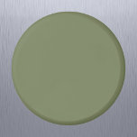 Sage Green Solid Color Magnet<br><div class="desc">Sage Green Solid Color. A refined modern sage green that exudes natural elegance. This color captures the essence of a shaded forest floor. Perfect for those seeking a calm earthy vibe. This sophisticated hue seamlessly blends into both modern and classic aesthetics. Embrace the understated beauty of this serene shade.</div>