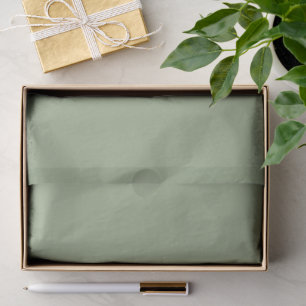 Sage Green Solid Color Trendy Simple Modern Tissue Paper
