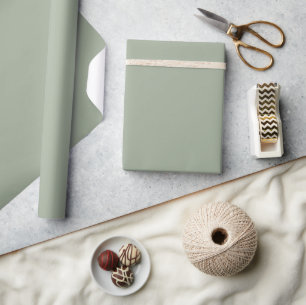 Sage Green Solid Color Wrapping Paper