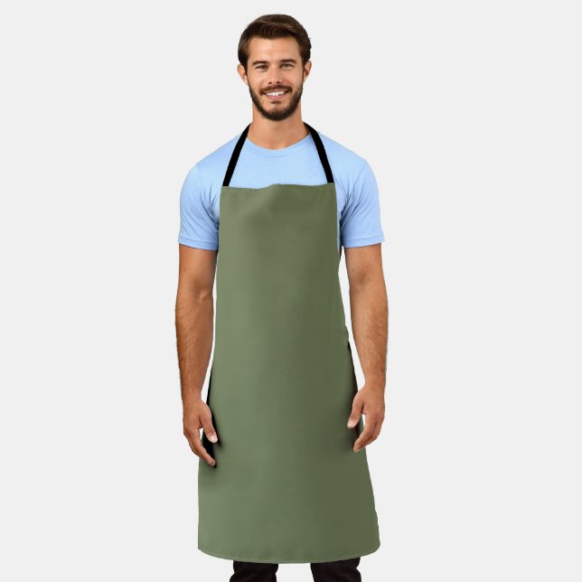 Sage Green Solid Colour Apron (Worn)