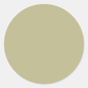 Sage Green Solid Colour   Classic   Elegant Round Sticker