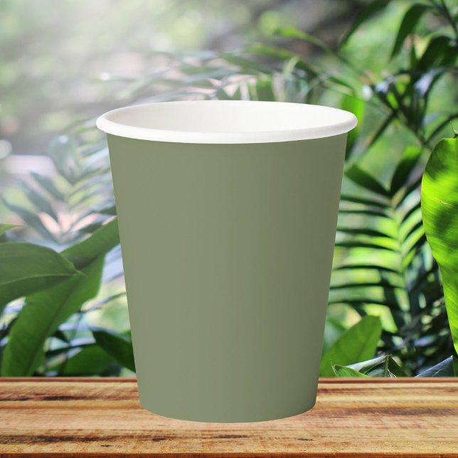 Sage Green Solid Colour Paper Cups (Creator Uploaded)
