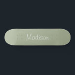 Sage Green Solid Colour Personalized Skateboard<br><div class="desc">Sage Green Solid Colour. Minimalist aesthetic. Trendy colour. Can be personalized.</div>