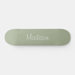 Sage Green Solide Color Personnalisé Skateboard