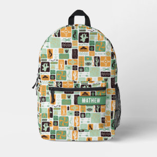Sage Green Southwest Printed Backpack