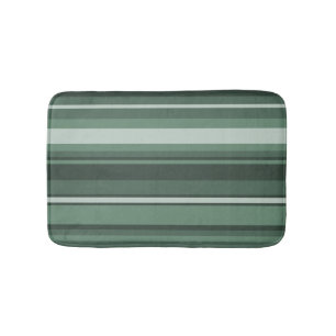 Sage green stripes bath mat