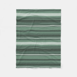 Sage green stripes fleece blanket