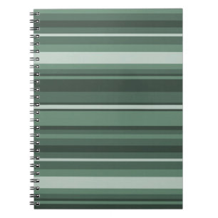 Sage green stripes notebook