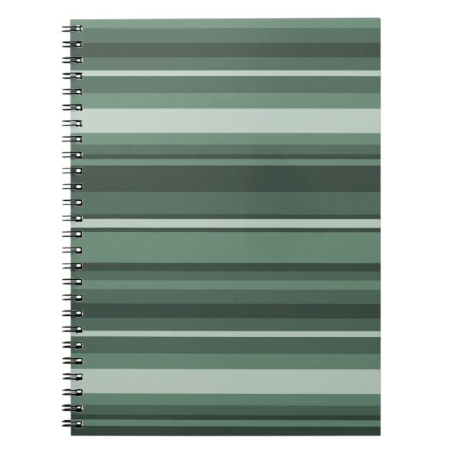 Sage green stripes notebook (Front)
