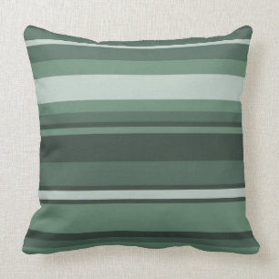 Sage green stripes throw pillow