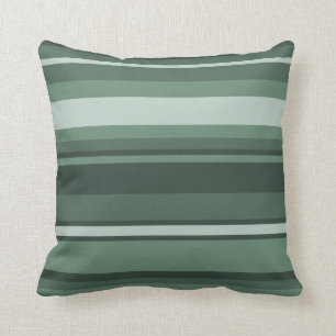 Sage green stripes throw pillow