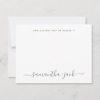 Sage Green Stylish Script Elegant Minimalist