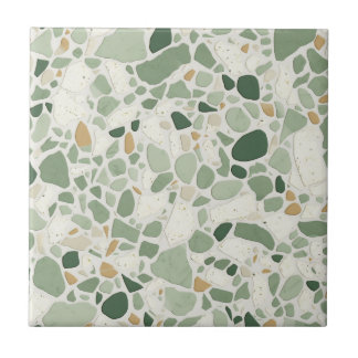 Sage Green Terrazzo Effect Tile