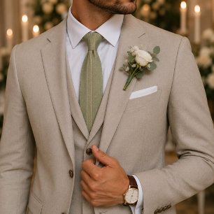 Sage Green Textured Tie
