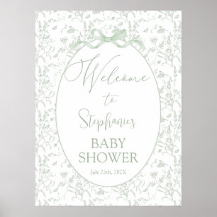 Sage Green Toile Custom sign
