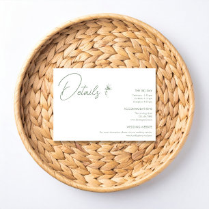 Sage Green Toile Details Enclosure Card