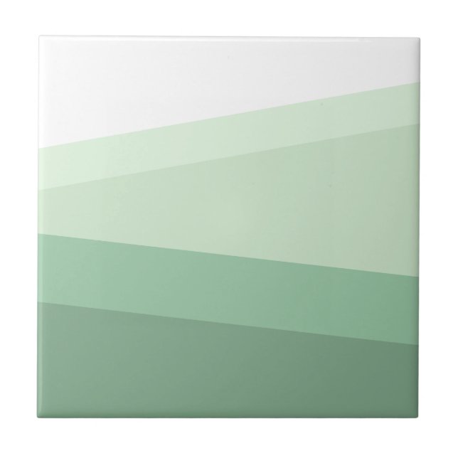 Sage Green Tones Geometric Pattern Tile (Front)