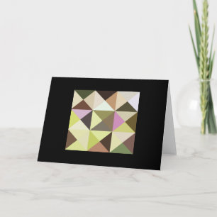 Sage Green Tones Quilt Square Geometric Note Card