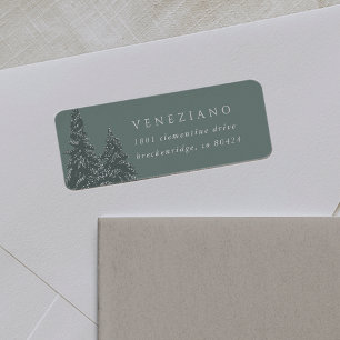 Sage Green Trees Holiday Return Address