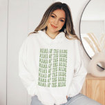 Sage Green Trendy Boho Mama of the Bride Custom Hoodie<br><div class="desc">Are you planning a sage green bachelorette party? If so, this personalized sweatshirt is perfect for your mom! Not only does it look great, but it this mother of the bride sweatshirt will keep mom warm during your rehearsal dinner and festivities. Plus, it makes the perfect gift for your bridesmaids....</div>