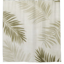 Sage Green Tropical Bohemian Douche rideau