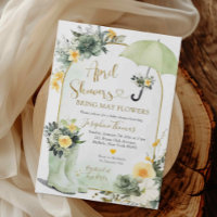 Sage Green Umbrella April Showers Baby Shower