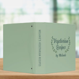 Sage Green Vegetarian Recipe Binder