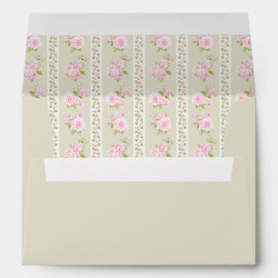 Sage Green Vintage Floral Envelope