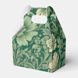 Sage Green Vintage Floral Pattern  Favor Box