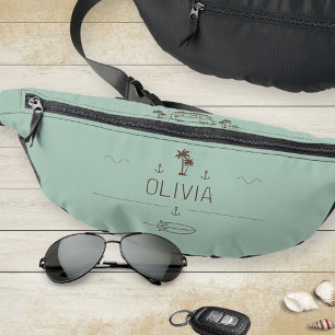 Sage Green Vintage Van Surfeur Équipage Minimalist