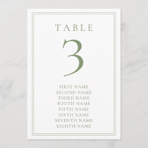 Sage Green Warm Modern Minimalist Wedding Names Invitation