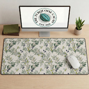 Sage Green Watercolor French Country Olive Desk Mat