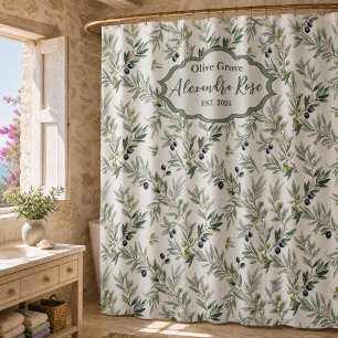 Sage Green Watercolor French Country Olive Name