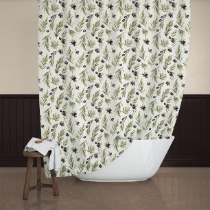 Sage Green Watercolor French Country Olive Pattern