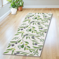 Sage Green Watercolor French Country Olive Pattern
