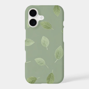 Sage Green Watercolor Leaf Pattern