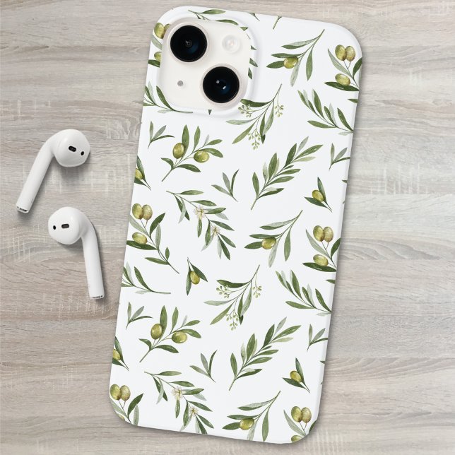 Sage Green Watercolor Olives Case-Mate iPhone Case (Creator Uploaded)
