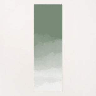 Sage Green Watercolor Ombre (sage green/white) Yoga Mat