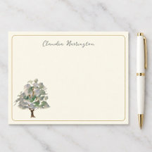 Sage Green Watercolor Tree Nature Ivory Thank You