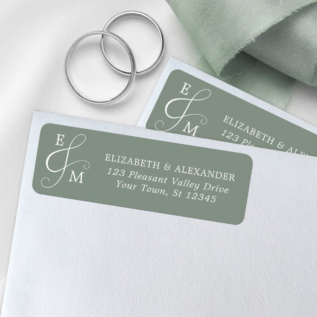 Sage Green Wedding Ampersand Return Address (Creator Uploaded)