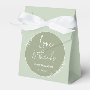 Sage Green Wedding Bridal Favour Thank You Bag Favor Box