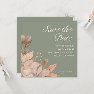 Sage Green Wedding Enregistrer la date Invitation