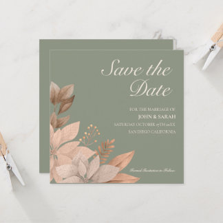 Sage Green Wedding Enregistrer la date Invitation
