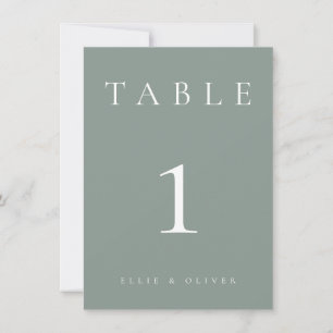 Sage Green Wedding/Event Table Number