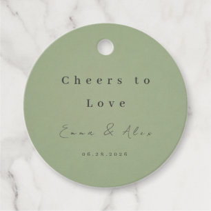 Sage Green Wedding Favour Tag