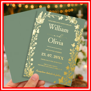 Sage Green Wedding   Gold Photo